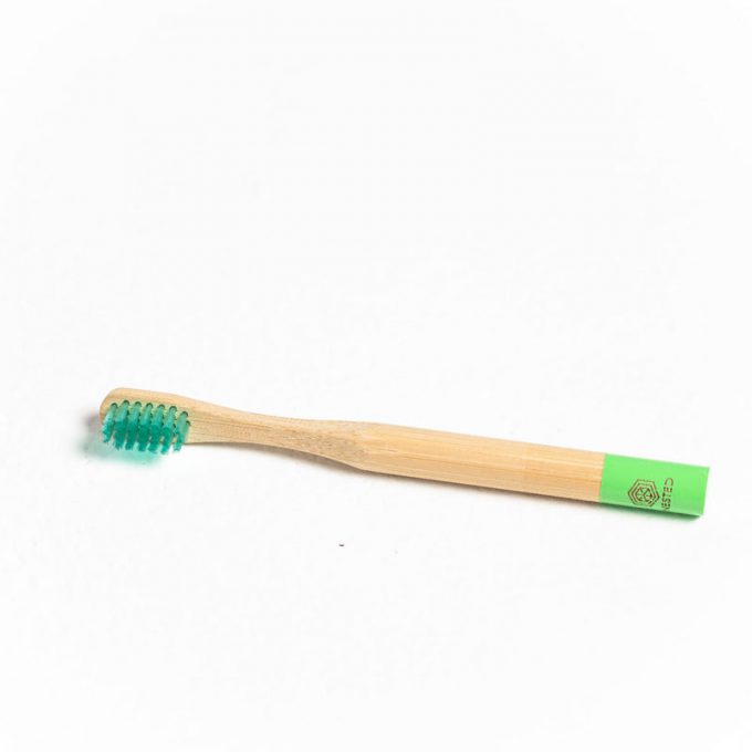 NESTED Bambusowa szczoteczka do zębów dla dzieci Zielona
