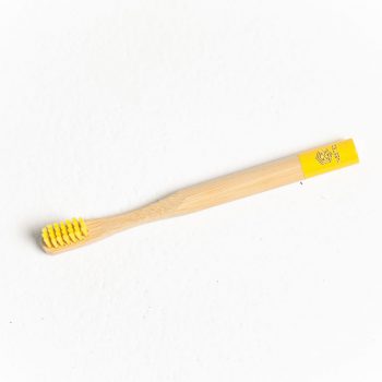 NESTED Bambusowa szczoteczka do zębów dla dzieci Żółta