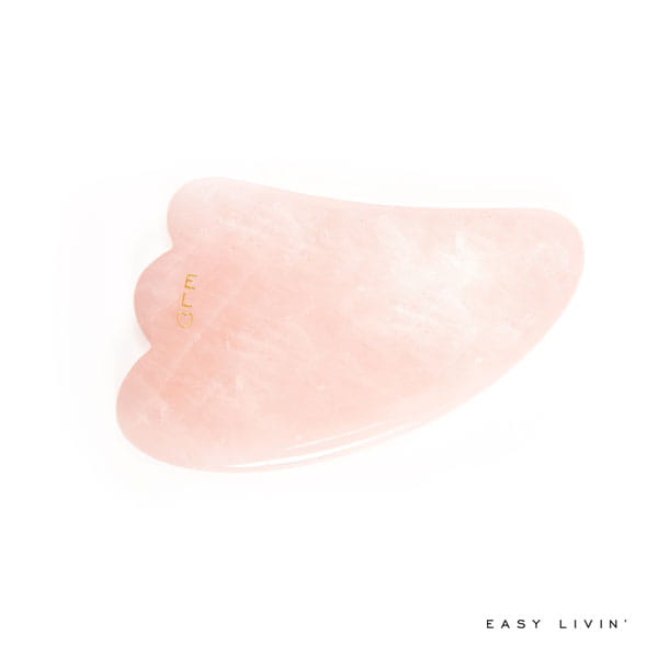 EASY LIVIN’ Płytka Gua Sha z Różowego Kwarcu