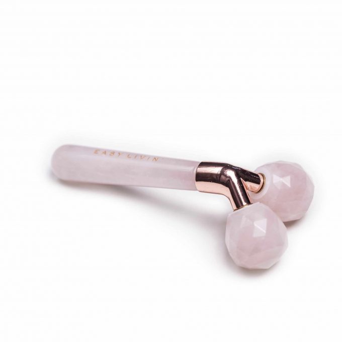 EASY LIVIN' 3D LIFT beauty roller z dwoma głowicami z różowego kwarcu
